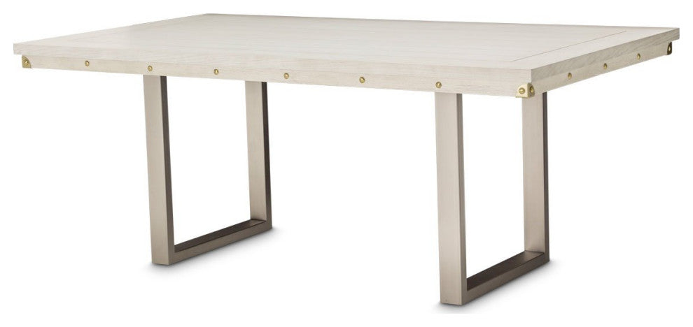 Aico Amini Menlo Station 7 PC Rectangular Dining Set in Eucalyptus