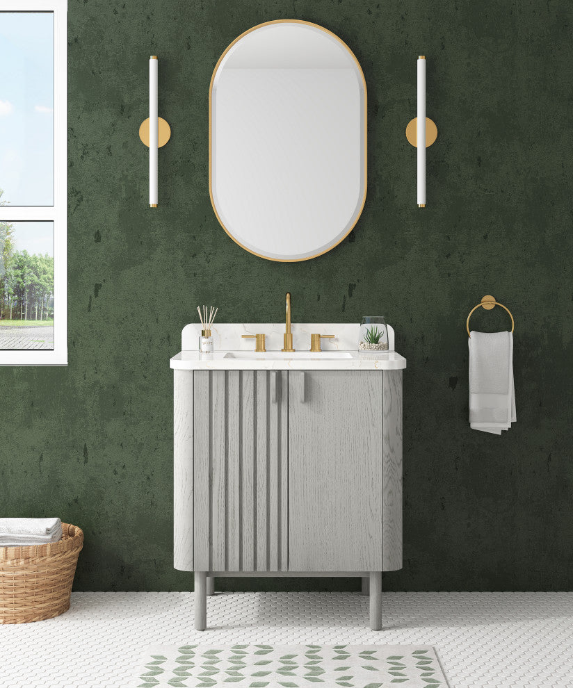 Blakely Vanity Only Collection, Gray Oak, 30