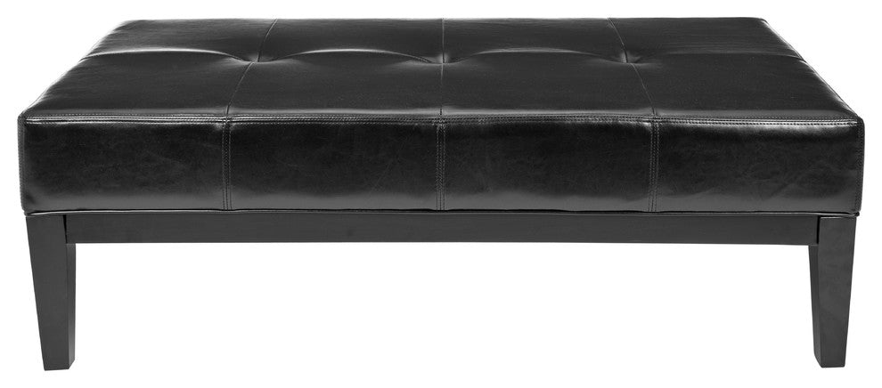 Safavieh Fulton Rectangle Cocktail Ottoman, Black