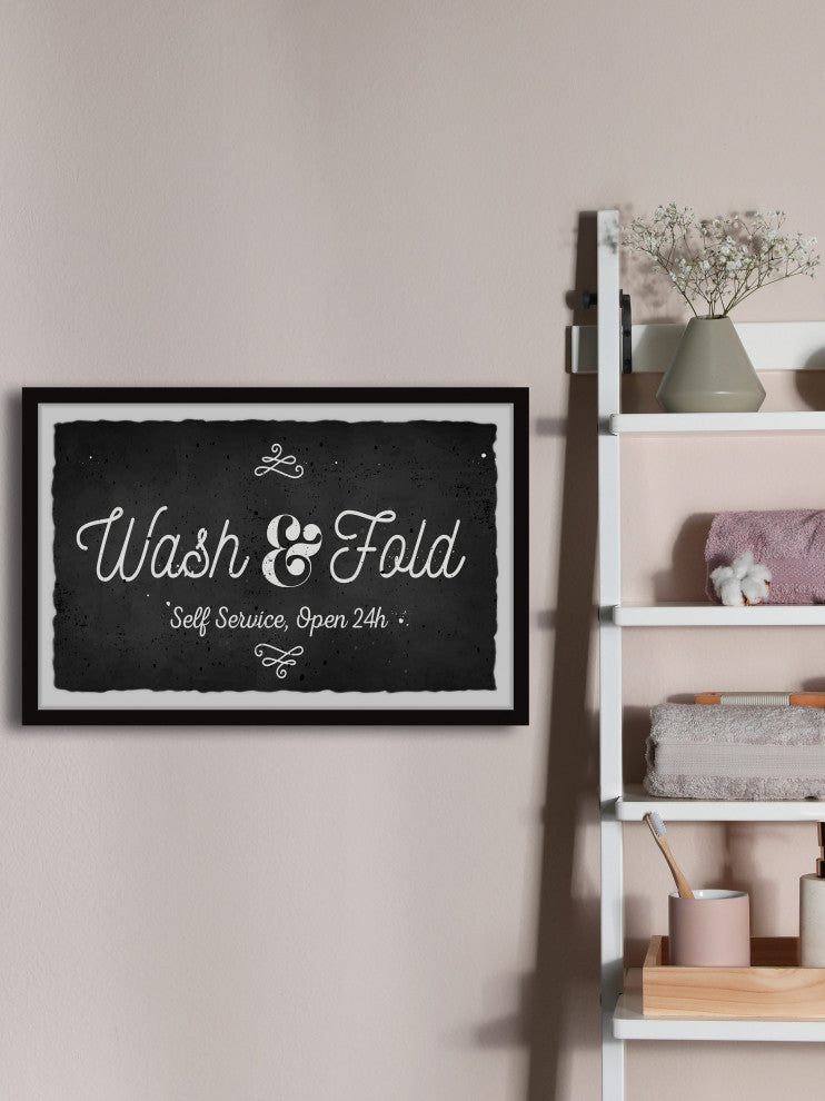 "Wash and Fold" Framed Painting Print, 36x24