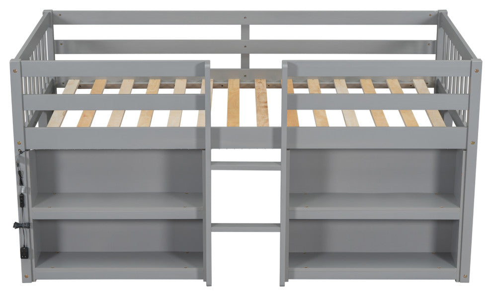 Gewnee Twin Size Kid Low Loft Bed