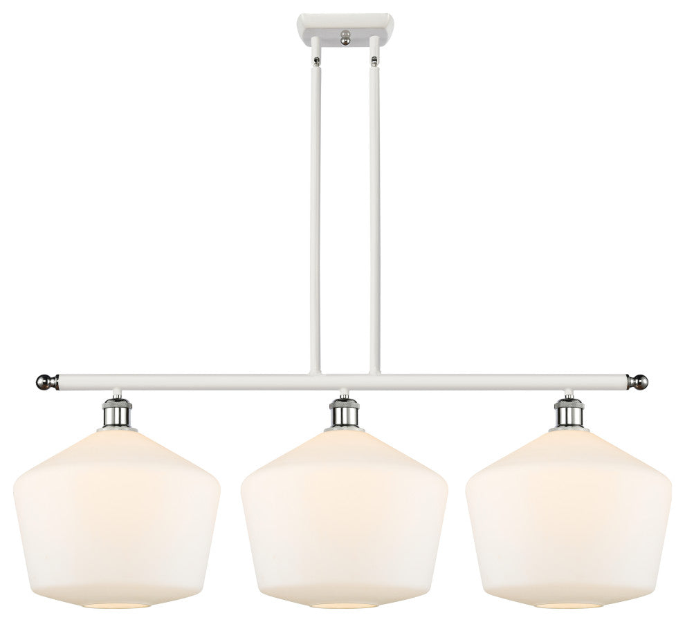 Innovations 516-3I-WPC-G651-12 3-Light Island Light, White, Polished Chrome