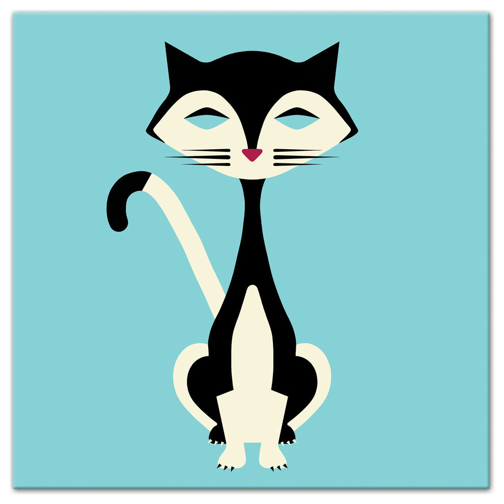 Mod Cat 16x16 Canvas Wall Art