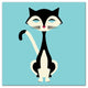 Mod Cat 16x16 Canvas Wall Art