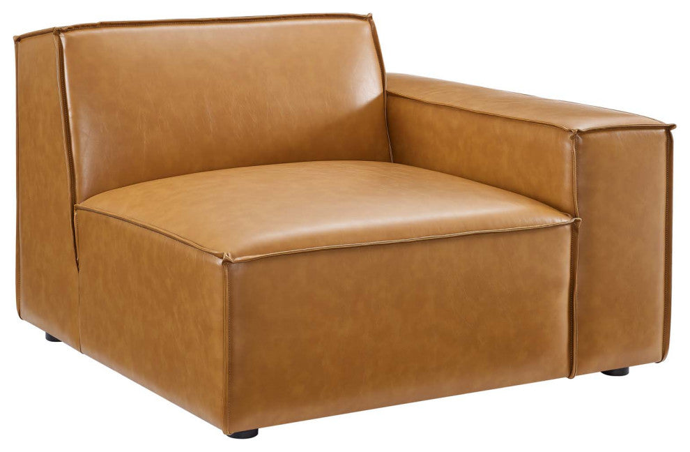 Restore 6-Piece Vegan Leather Sectional Sofa Tan