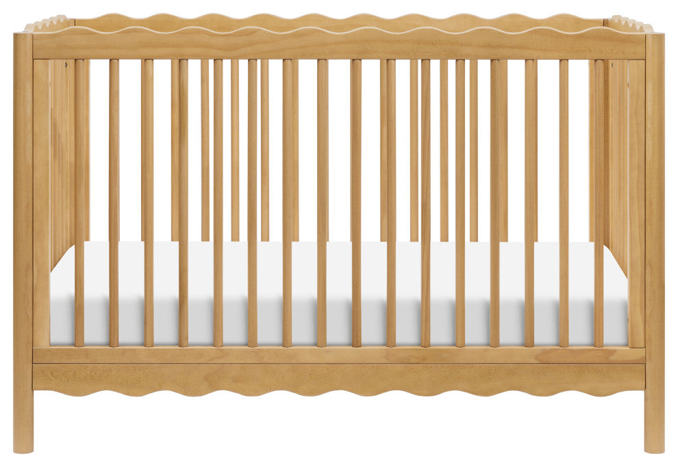 Swell 4-in-1 Convertible Crib With Toddler Bed Conversion Kit, Honey