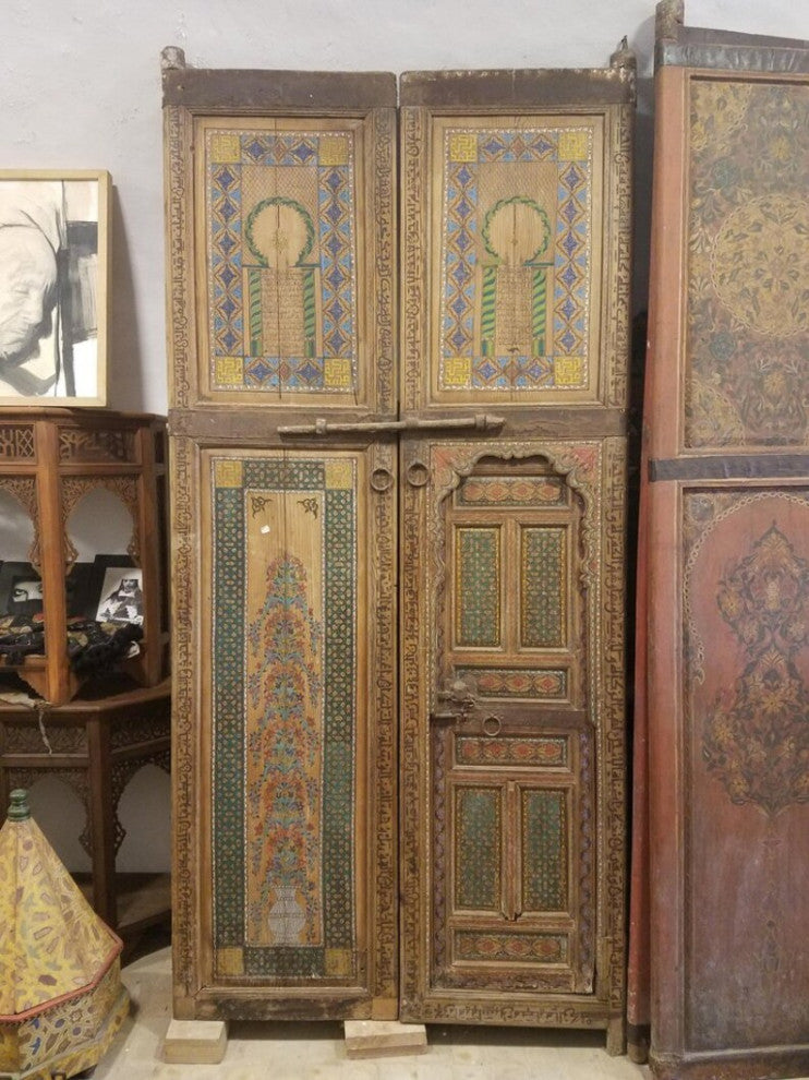 Moroccan Hand Painted Double Door - Zouak