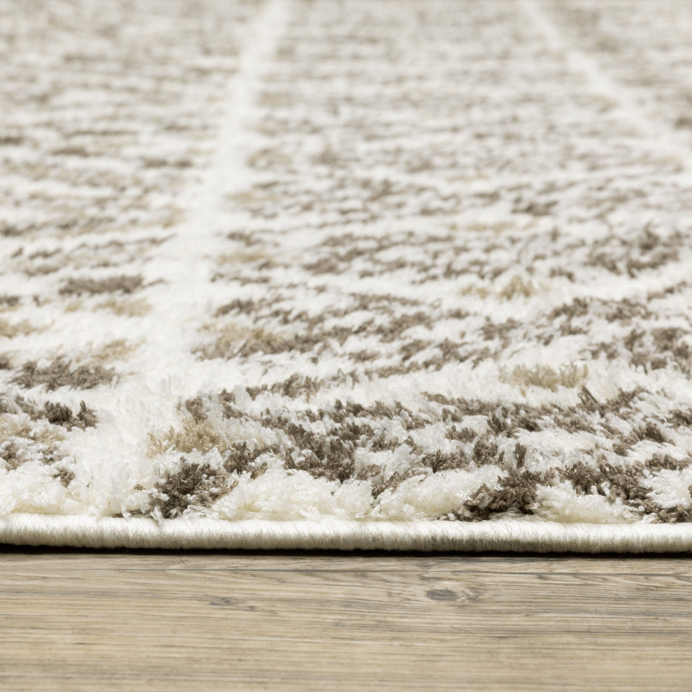 Patterson Updated Lodge Brown/ Beige Area Rug, 9'10" X 12'9"