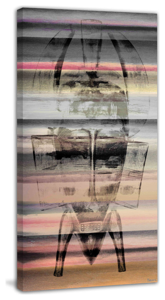 "Ritual Mask" Print on Canvas, 12"x24"