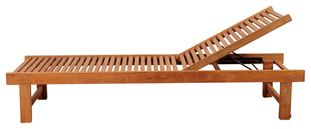 Amazonia Nias 1-Piece Outdoor Lounger | Certified Teak | Ideal for Patio