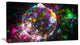 Multi Color Fractal Spherical Bubbles, Abstract Canvas Art Print, 40x20