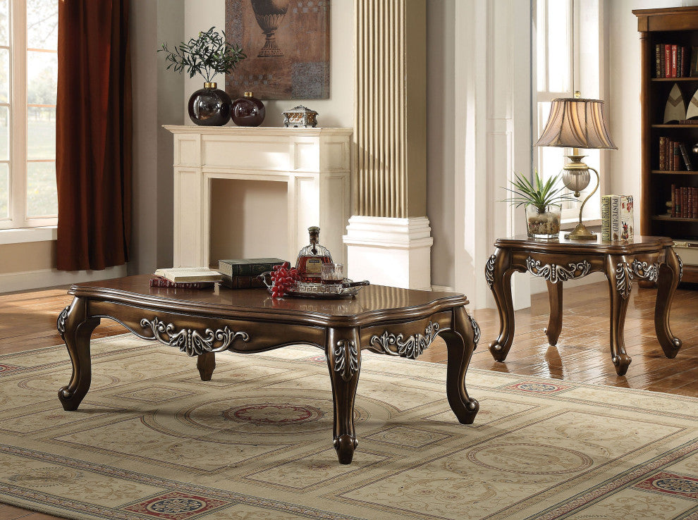 Latisha End Table, Antique Oak