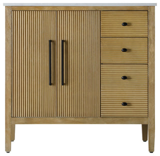 Home Living 36" Single Bathroom Vanity, Linen Oak