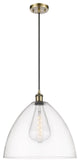 Innovations 516-1P-AB-GBD-162 1 Light 16" Pendant, Antique Brass