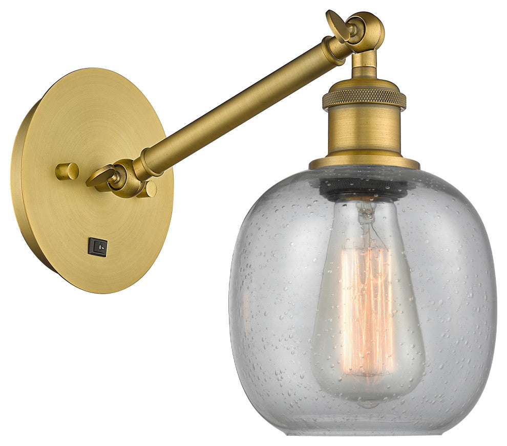 Innovations 317-1W-BB-G104-LED 1-Light Sconce, Brushed Brass