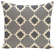 Medina Geometric Print Pillow, Gray, 26"x26"