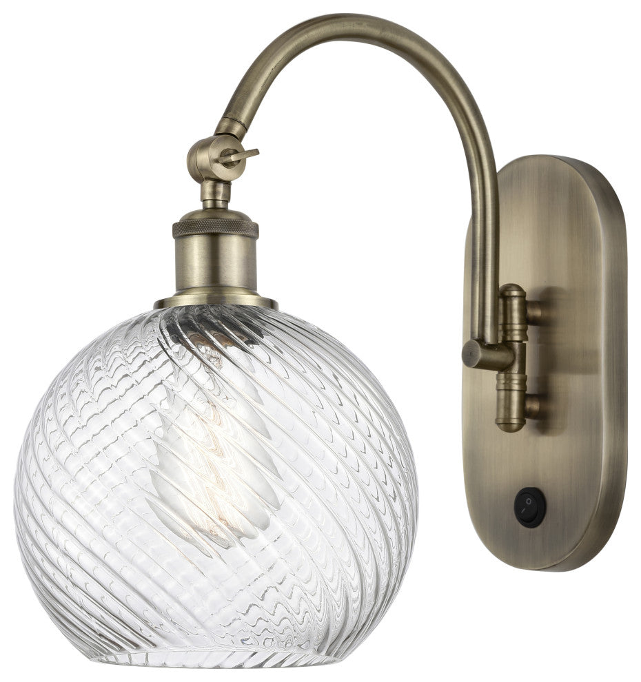 Innovations 518-1W-AB-G1214-8-LED 1-Light Sconce, Antique Brass