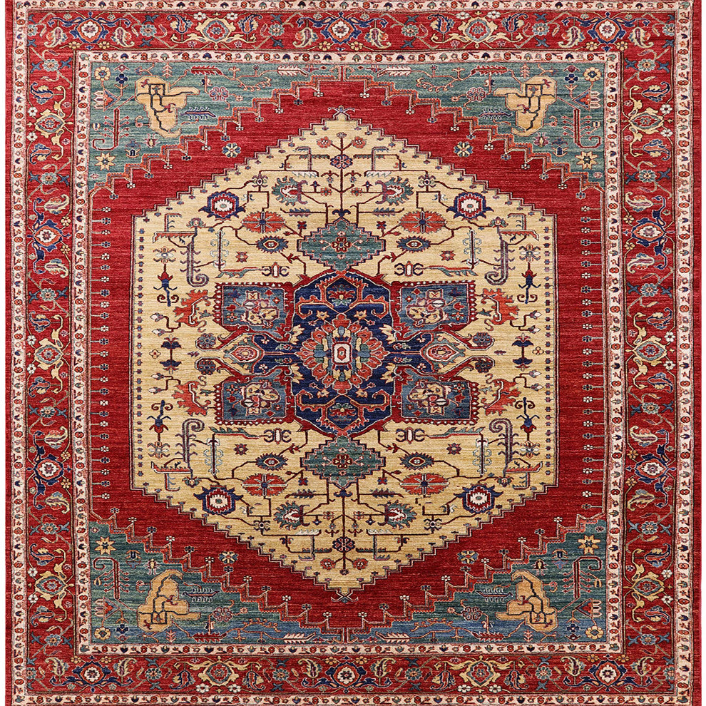 Ahgly Company Indoor Square Mid-Century Modern Area Rugs, 3' Square