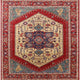 Ahgly Company Indoor Square Mid-Century Modern Area Rugs, 3' Square