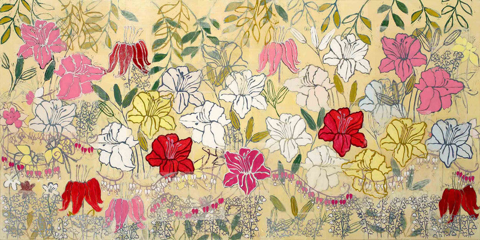"Lilies" Painting Print on Wrapped Canvas