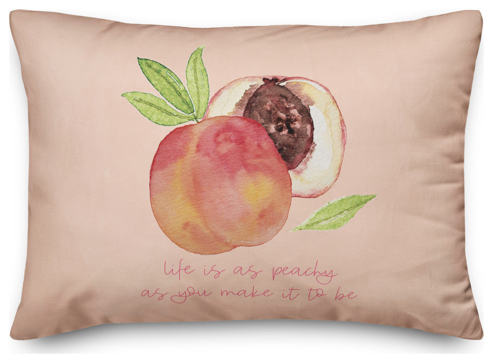 Life As Peachy You Make It Pillow 14x20 Spun Poly Pillow