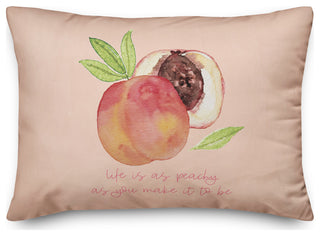 Life As Peachy You Make It Pillow 14x20 Spun Poly Pillow