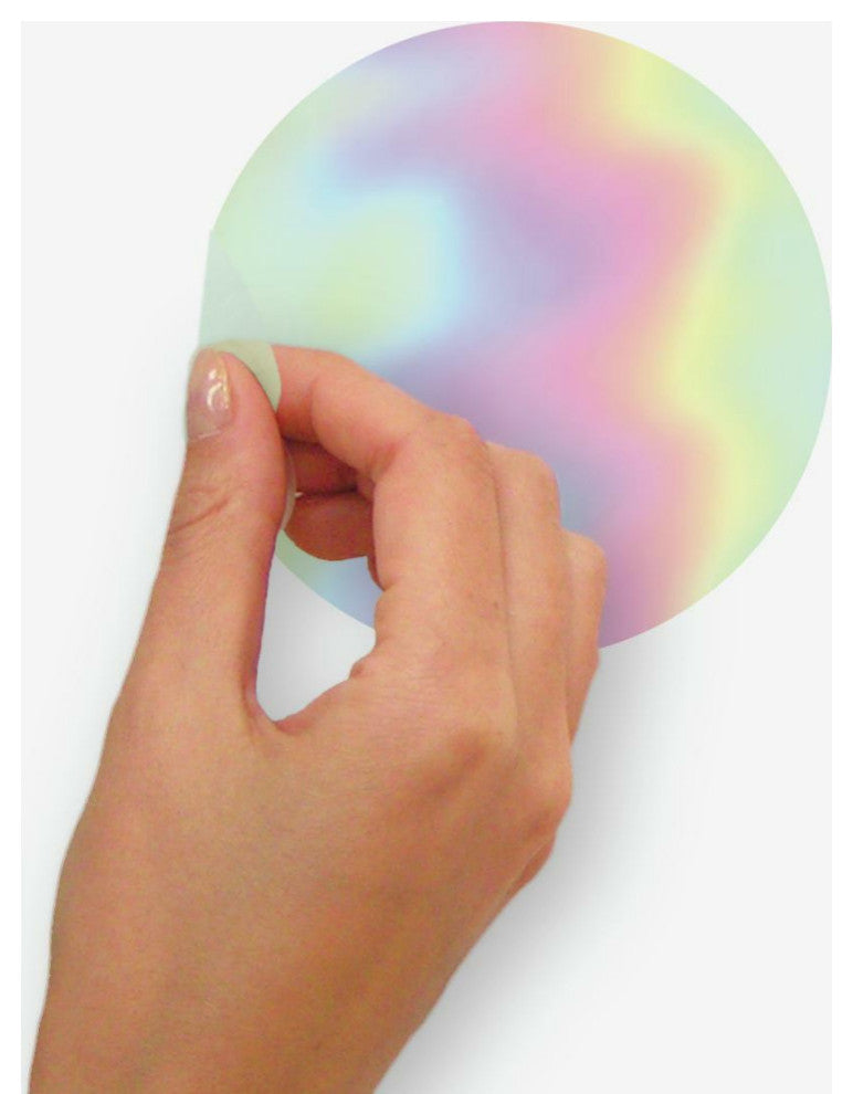 Holographic Circle Peel And Stick Wall Decals, holographic