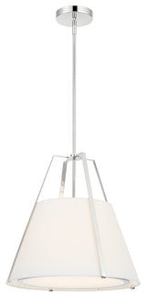 Crystorama Fulton 3-Light Pendant Light, Polished Nickel