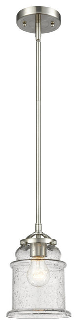 Canton 1-Light Mini Pendant, Brushed Satin Nickel, Seedy