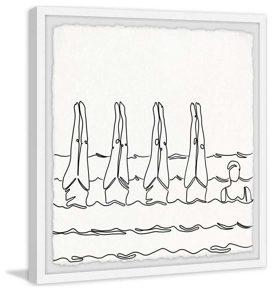"Syncrhonized Movement" Framed Painting Print, 12x12