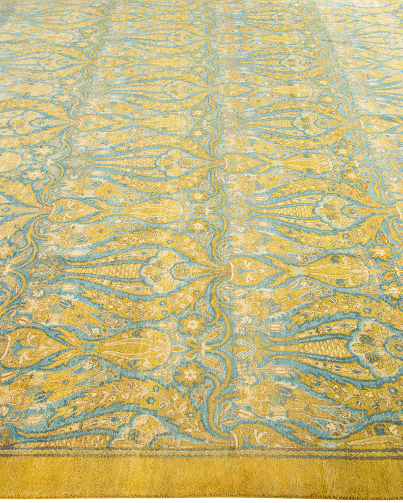 Mogul, One-of-a-Kind Hand-Knotted Area Rug, Green, 8' 1" x 10' 1"