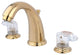 Kingston Brass Widespread Bathroom Faucet With Retail Pop-Up, Polished Brass