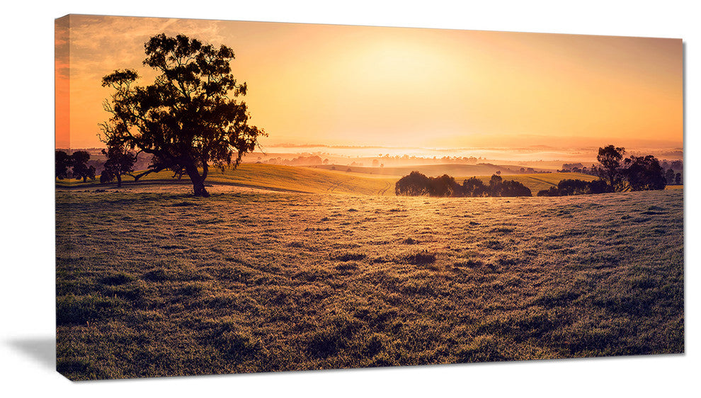 Field of Dreams Panorama, Landscape Canvas Art Print, 32"x16"