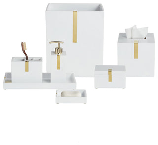 Houston Street White/Brass Tissue Cover