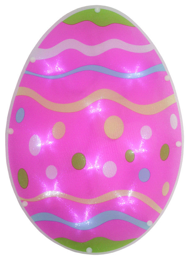 B/O LED Lighted Easter Egg Spring Window Silhouette Decoration With Timer