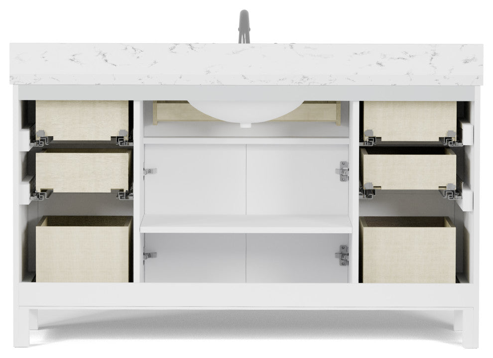 Caroline Bath Vanity with Cultured Marble Top