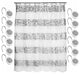 Popular Bath Sinatra WHITE Shower Curtain and 12 Resin Sower Curtain Hooks