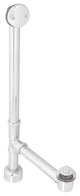 Pull & Drain Bath Waste - 22" Make-Up, 17 Ga. Tubing In Powder Coated White