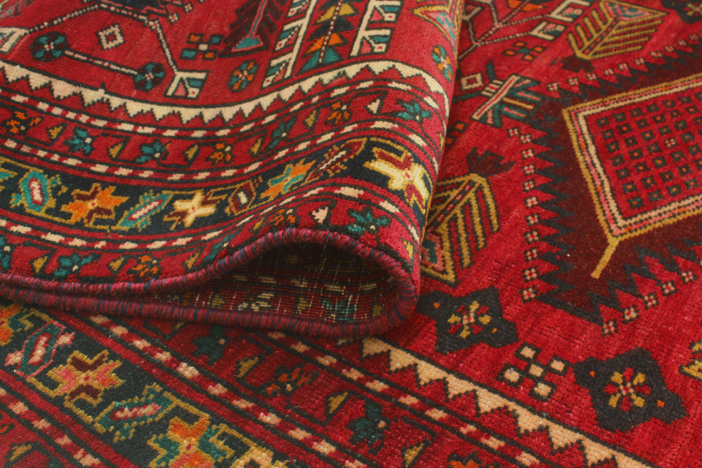 Fine Vintage Distressed Nell Rust/Charcoal Runner, 3'11x10'6