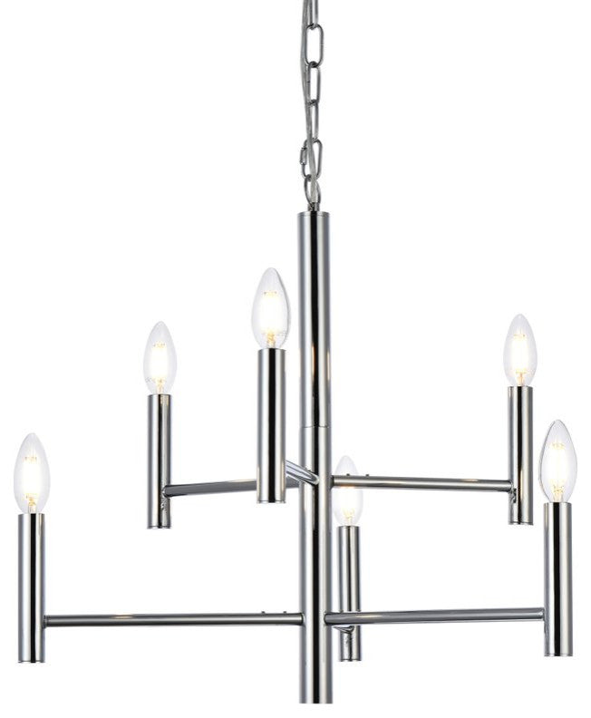 Caitlin 6-Light Pendant, Chrome
