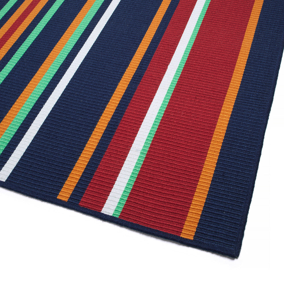 Voavah Navy 5' x 7'6" Rectangle Area Rug