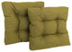 19" Squared Tufted Dining Chair Cushion, Set of 2, Avocado