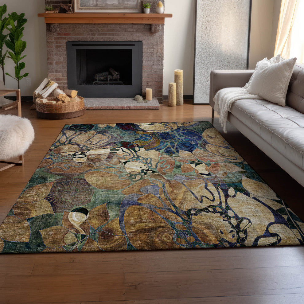 Premium Machine Washable Mayfield AMF558 Beige 2'6" x 3'10" Rug