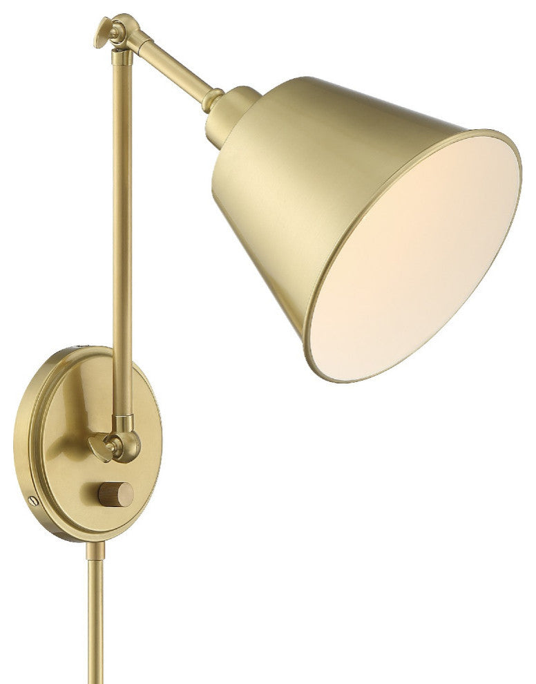 Crystorama MIT-A8020-AG, 1-Light Wall Mount, Aged Brass