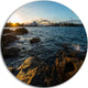Sunset At Opera House Sydney, Seashore Round Wall Art, 11"