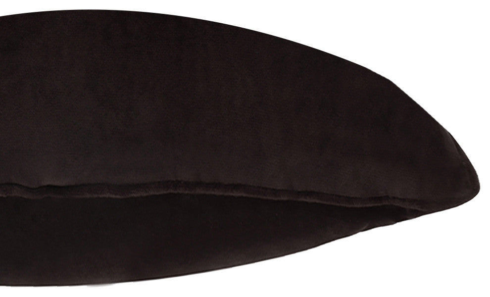 A1HC Soft Velvet Pillow Covers, YKK Zipper, Set of 2, Smoky Black, 20"x20"