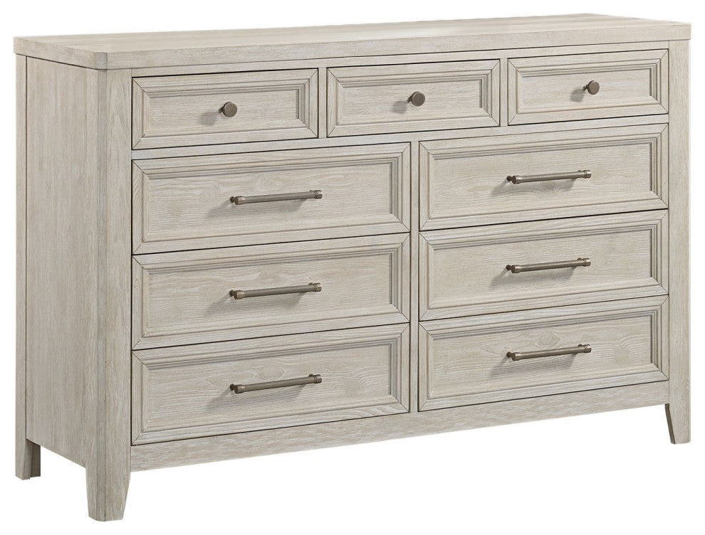Carlson Pine 9-Drawer Dresser, Washed Linen