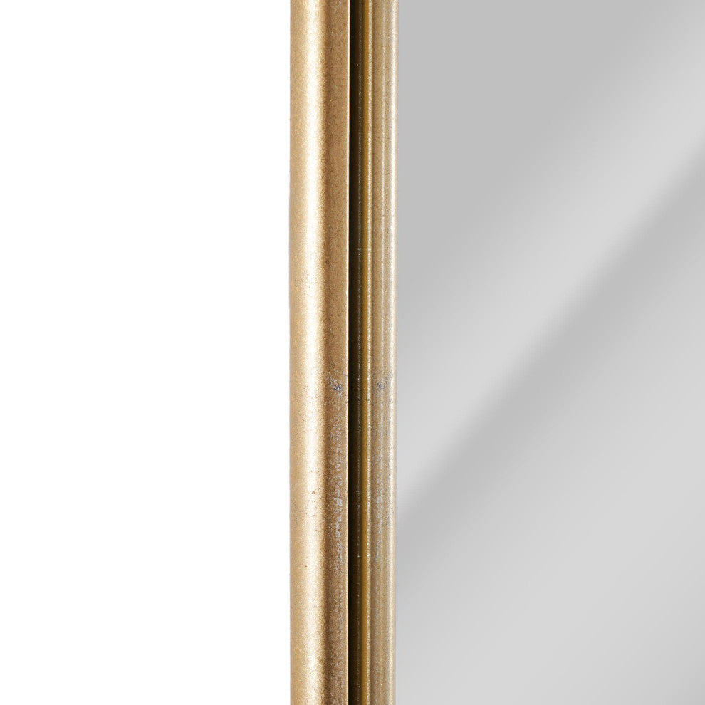 Head West Arch Antique Gold Ornate Metal Accent Wall Mirror