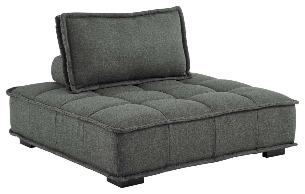 Saunter Tufted Fabric Fabric 5-Piece Sectional Sofa Gray -5210