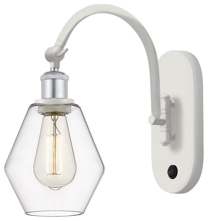Innovations 518-1W-WPC-G652-6-LED 1-Light Sconce, White and Polished Chrome
